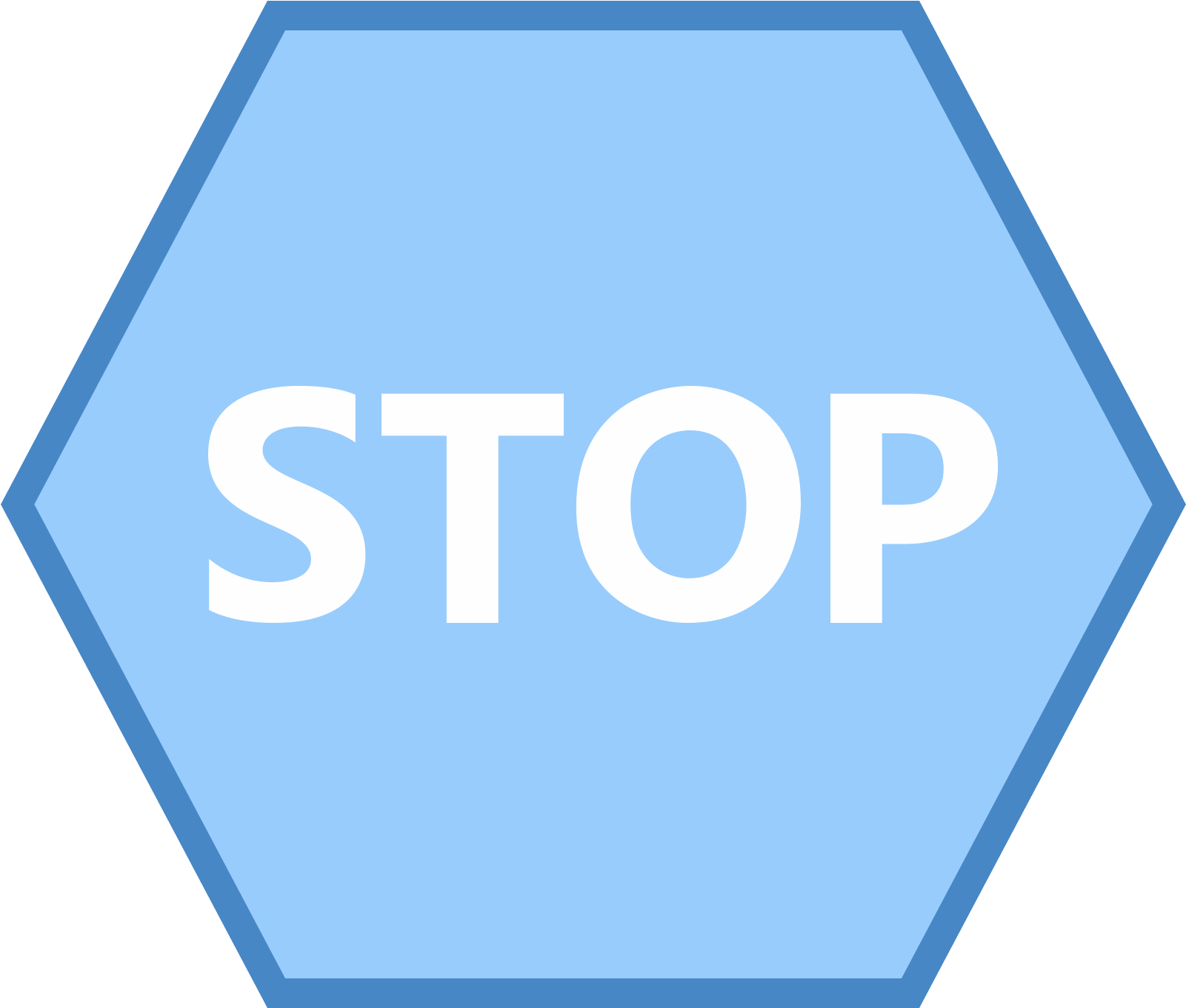 Blue Stop Sign