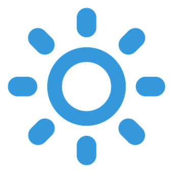 Blue Sun Icon