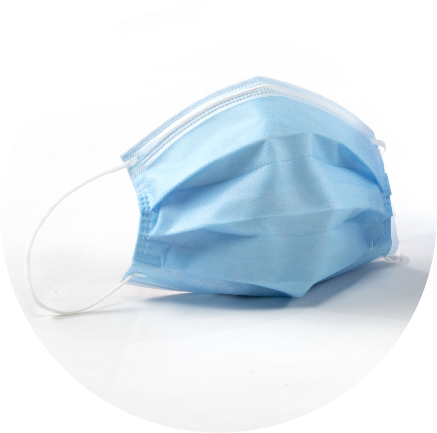 Blue Surgical Mask Side View