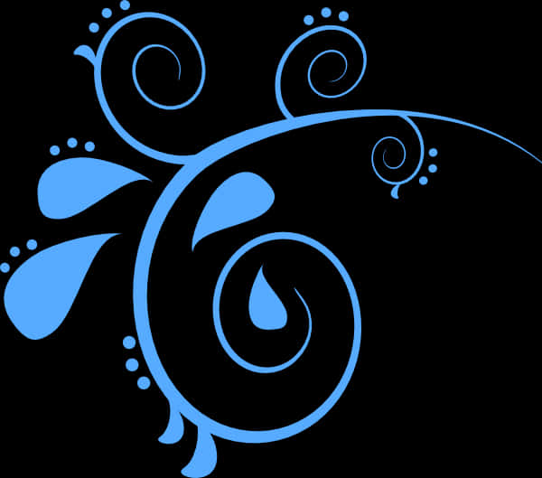 Blue_ Swirl_ Design_ Element