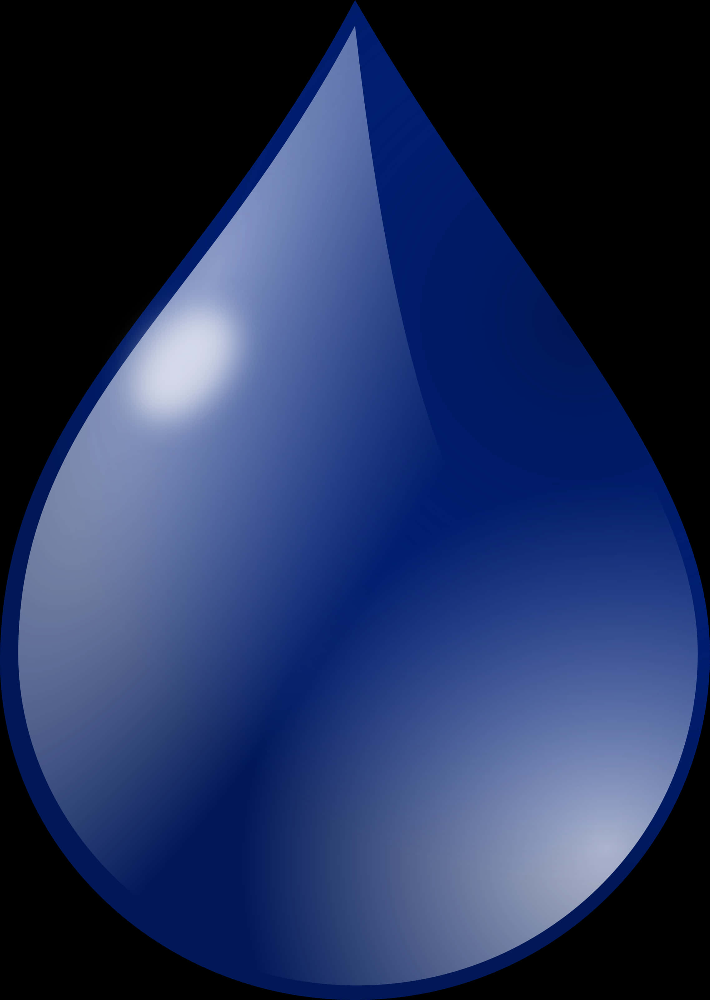 Blue Tear Drop Graphic