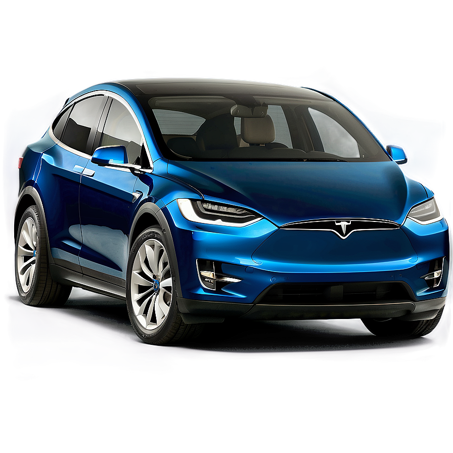 Blue Tesla Model X Dynamic Png 06282024