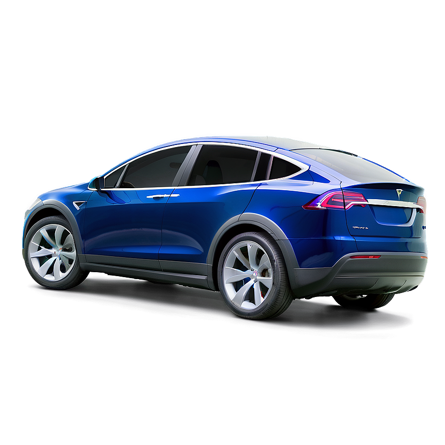 Blue Tesla Model X Dynamic Png 06282024