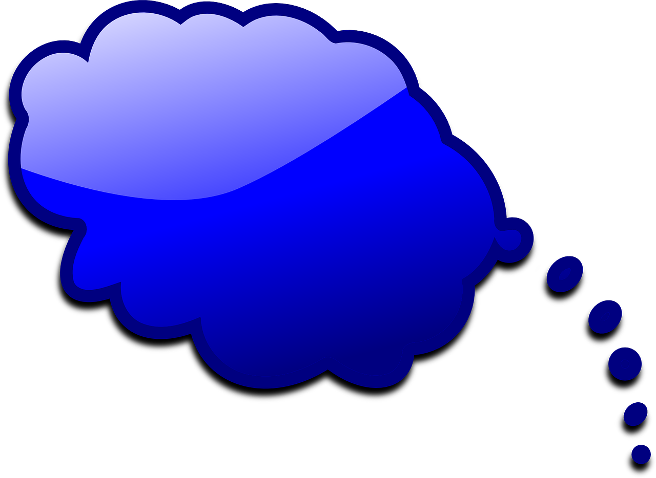 Blue Thought Bubble Graphic