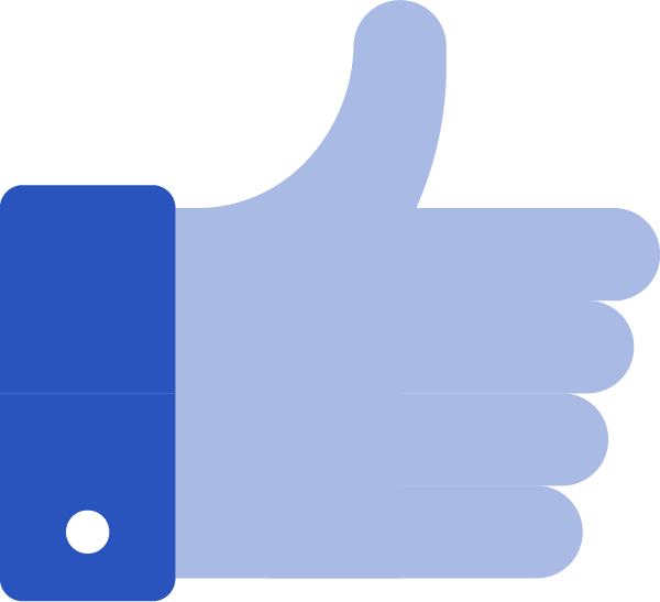 Blue Thumbs Up Icon