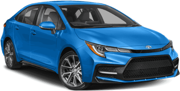 Blue Toyota Corolla Sedan Profile View