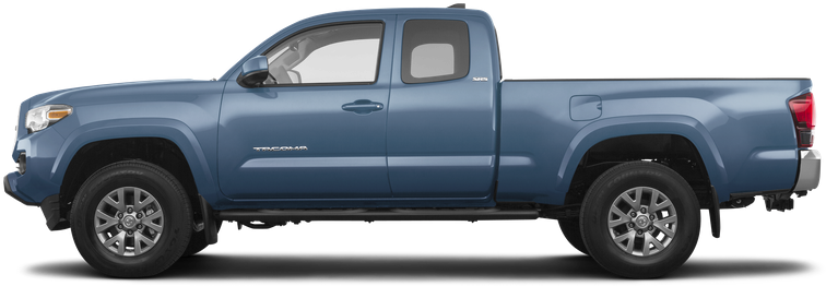 Blue Toyota Tacoma Side View