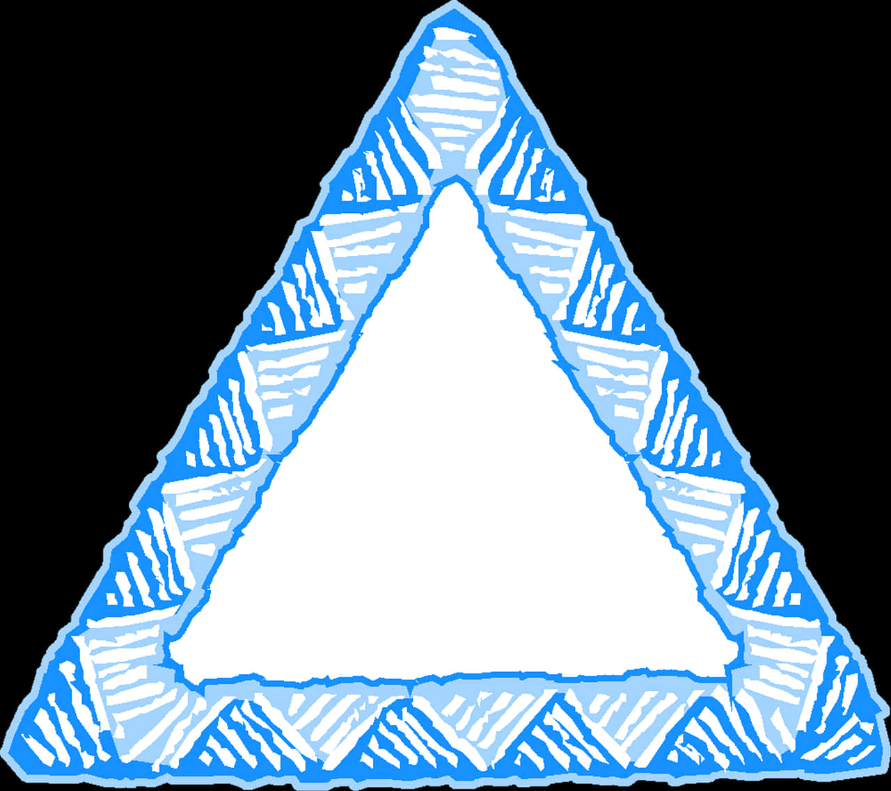 Blue Triangle Frame Design