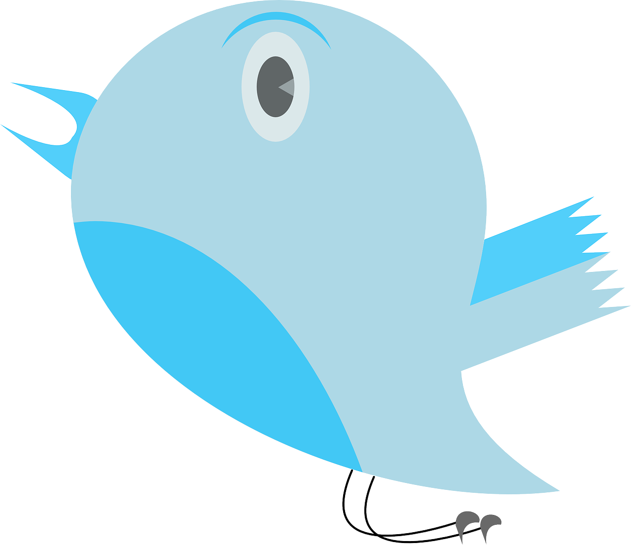 Blue Twitter Bird Illustration