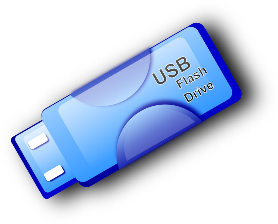 Blue U S B Flash Drive Illustration