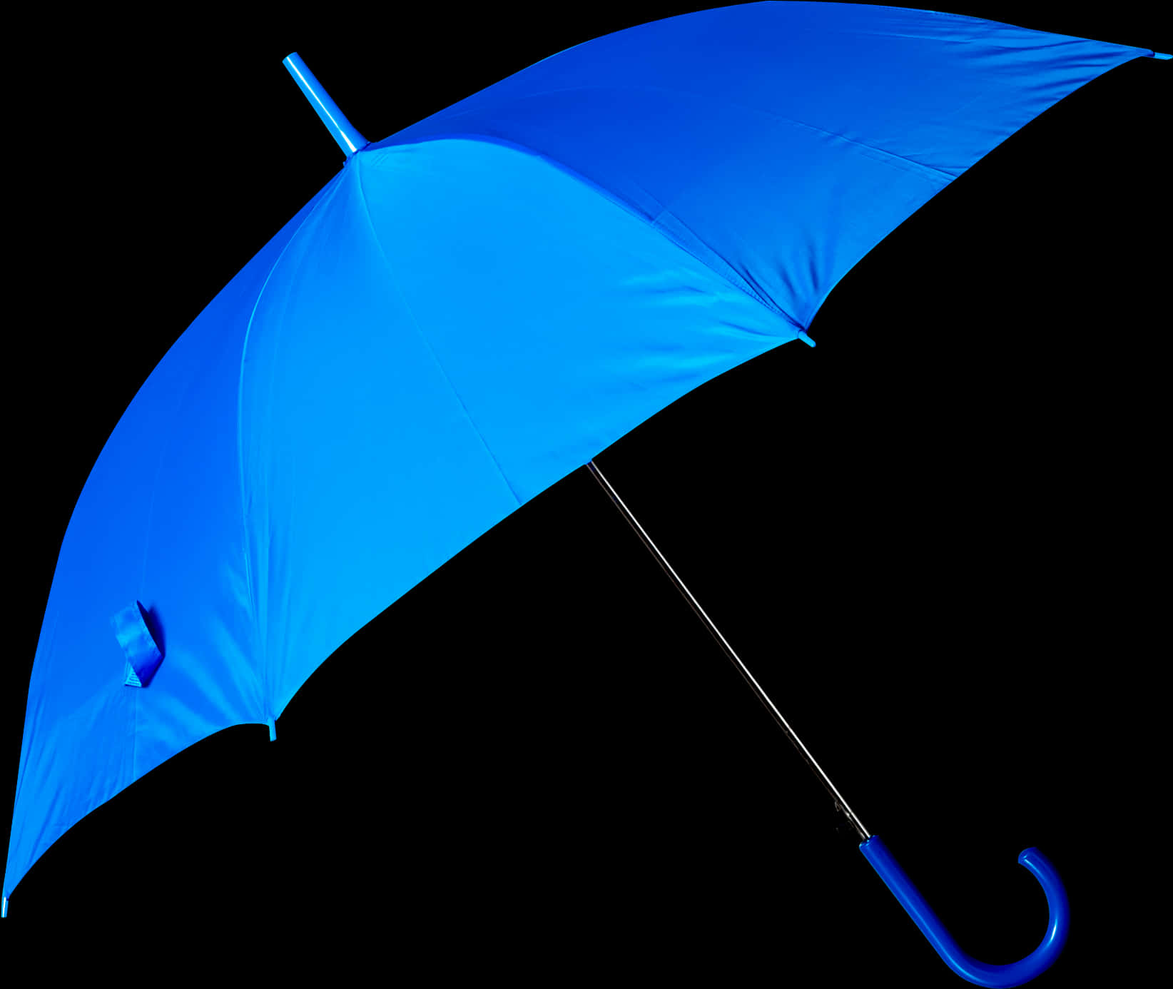 Blue Umbrella Black Background