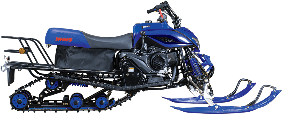 Blue_ Utility_ Snowmobile_ Side_ View