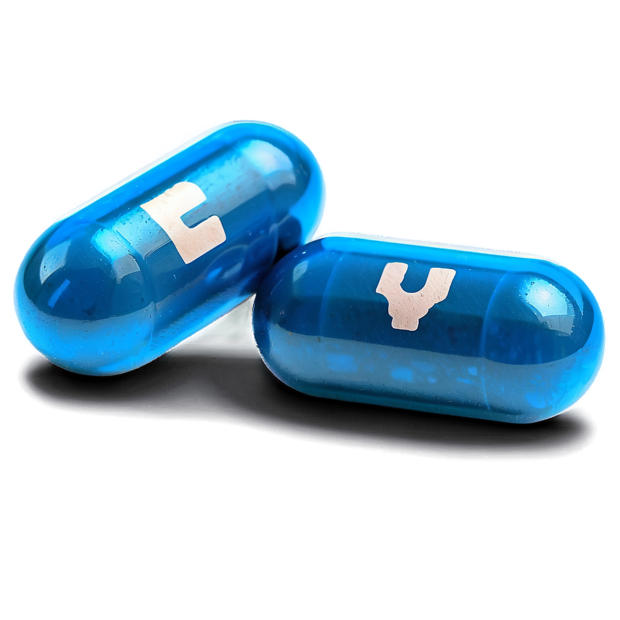 Blue Vitamin Pill Png 06132024