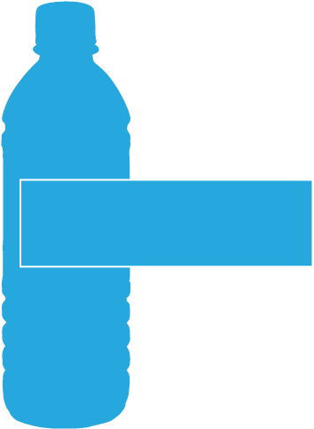 Blue Water Bottle Blank Label