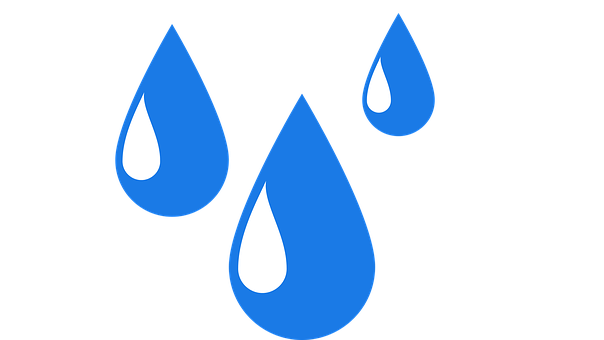 Blue Water Drops Graphic