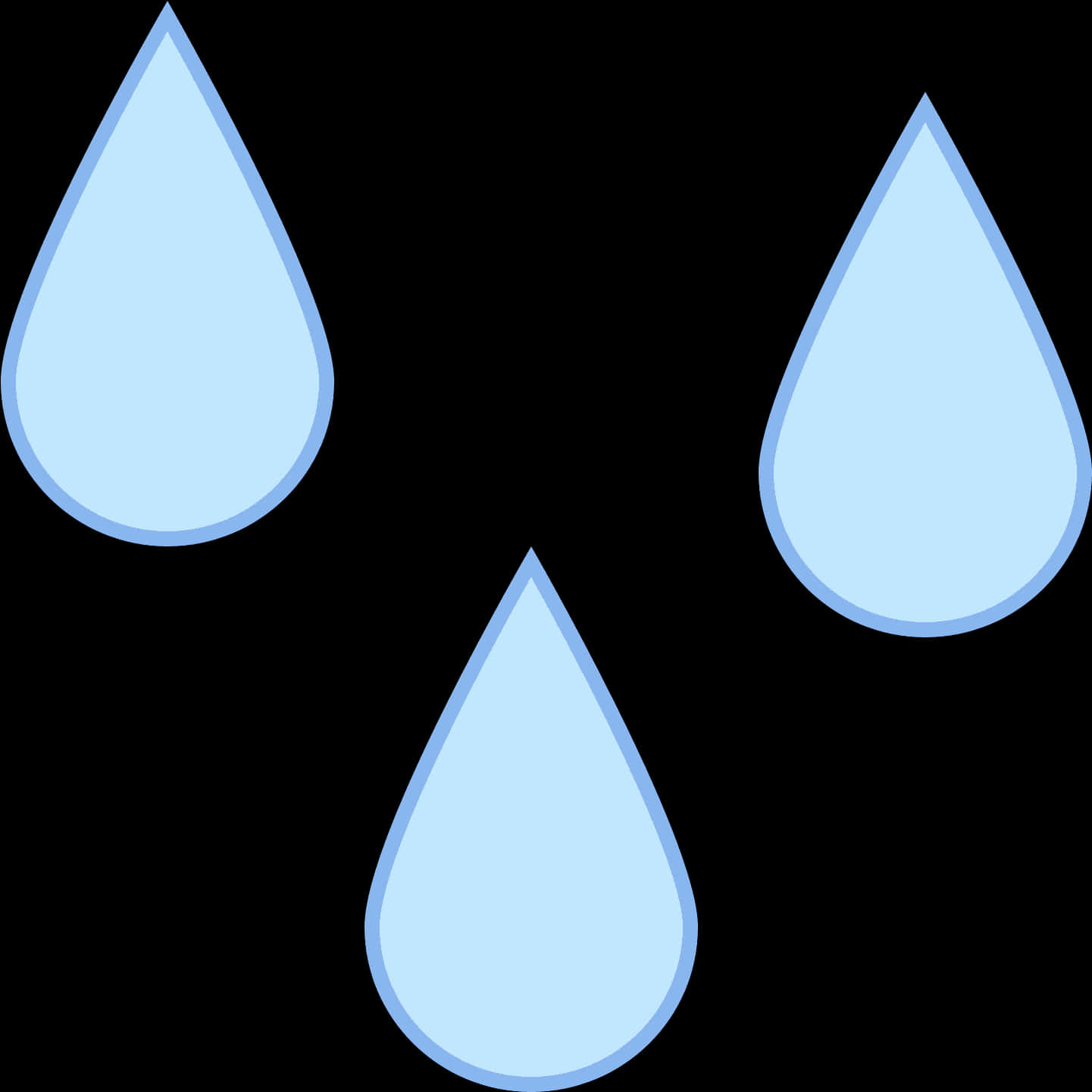 Blue Water Drops Vector Illustration