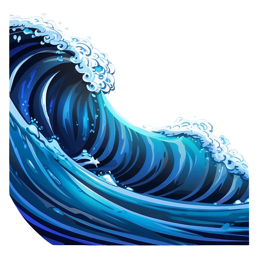 Blue Water Wave Cartoon Png 69