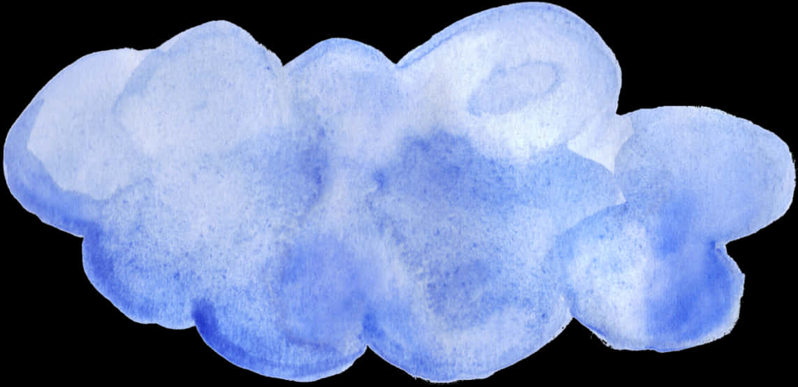 Blue Watercolor Cloud Illustration