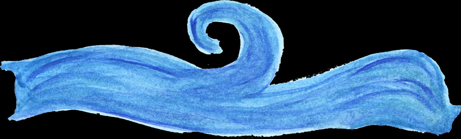 Blue Watercolor Wave Graphic