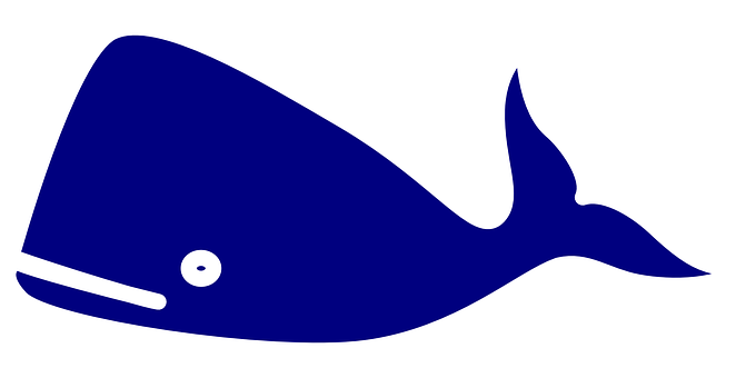 Blue Whale Icon Graphic