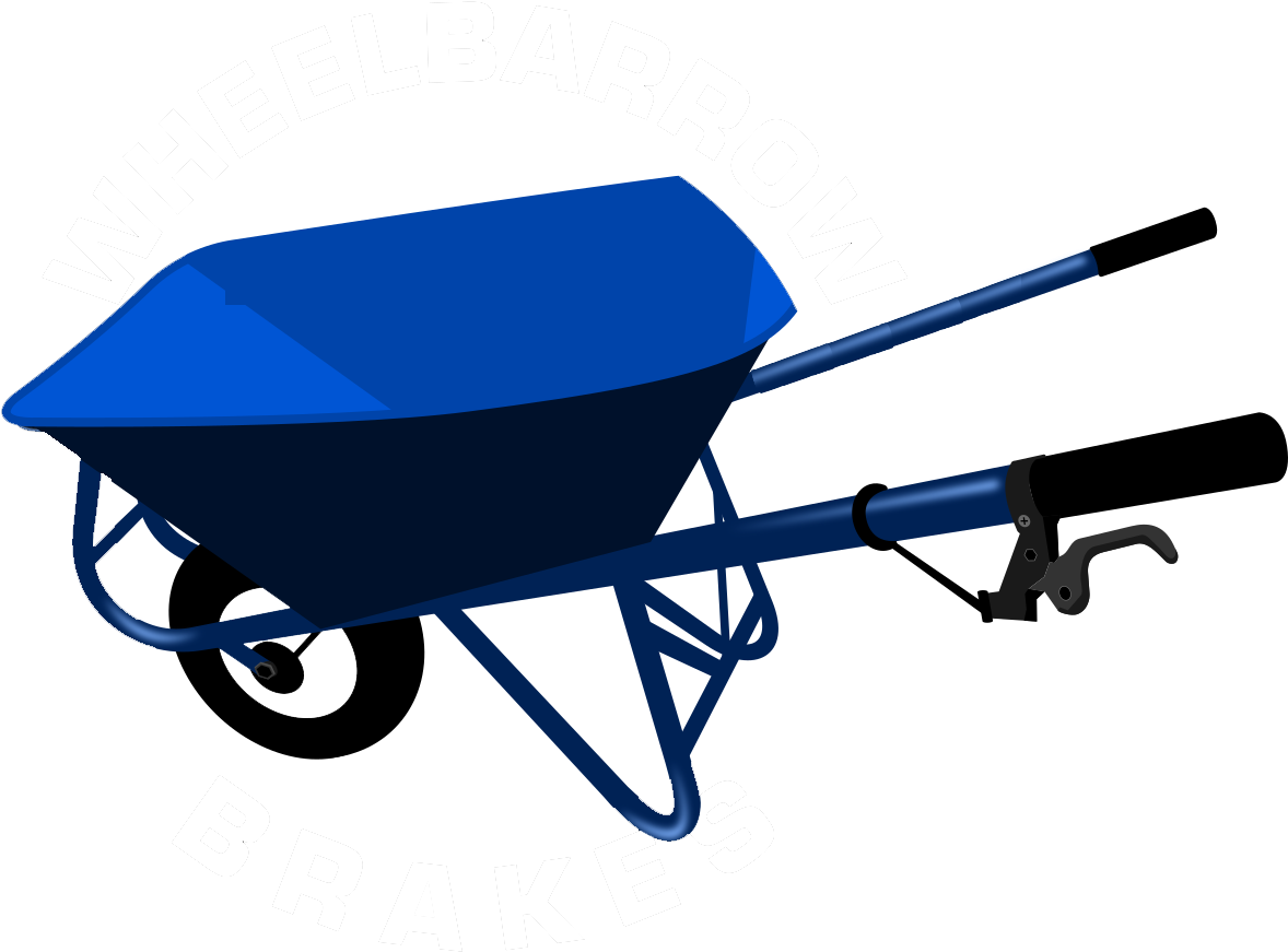 Blue Wheelbarrow With Brakes Vector Illustration