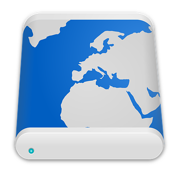 Blue White Map Icon