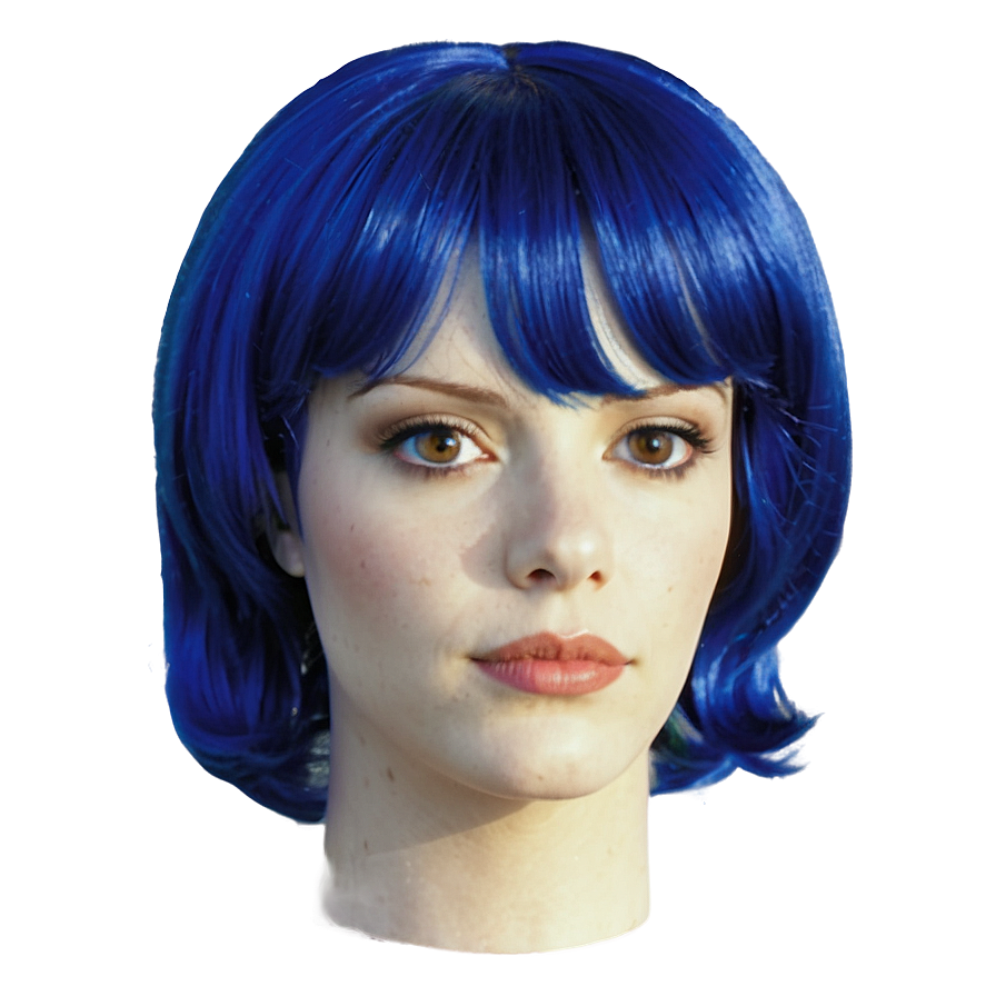 Blue Wig Png 12