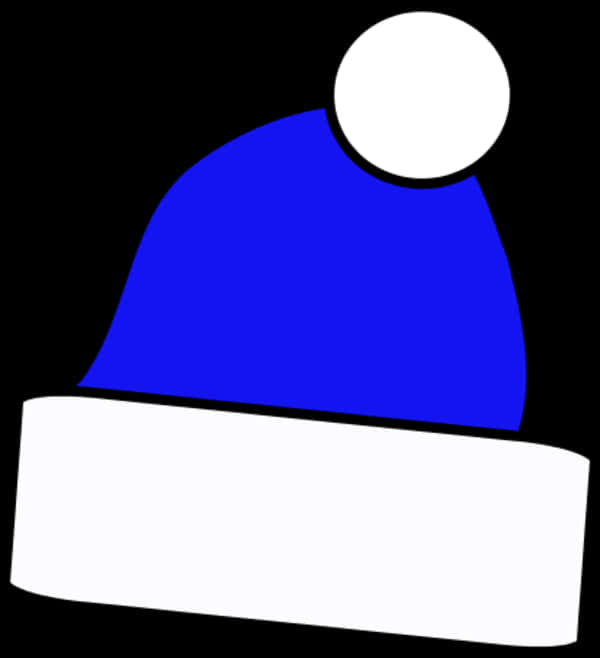 Blue Winter Hat Vector Illustration