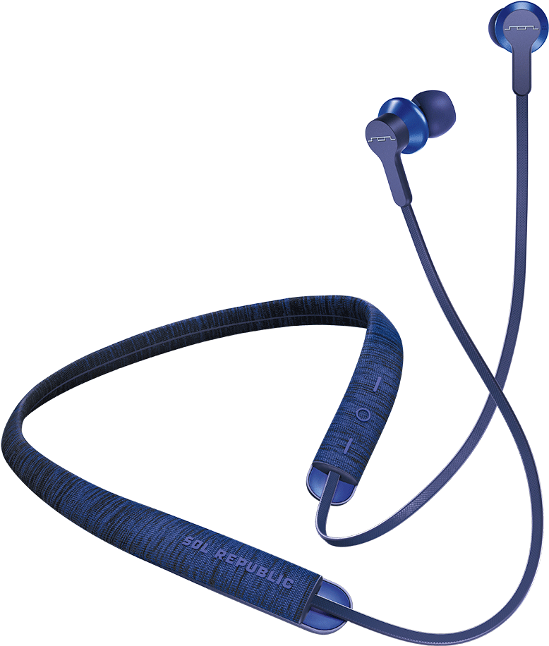 Blue Wireless Earbudswith Neckband