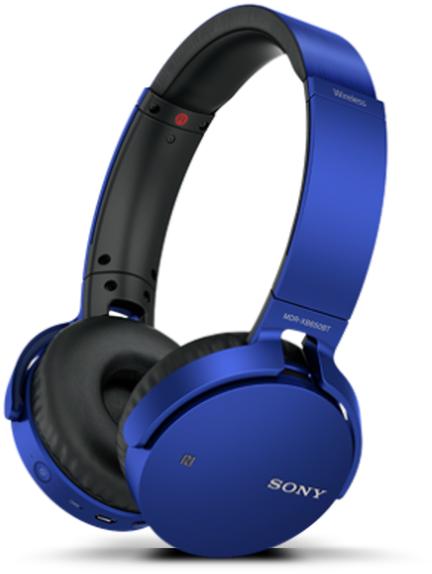 Blue Wireless Over Ear Headphones