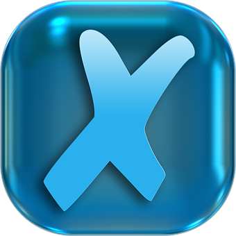 Blue X Icon