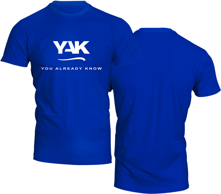 Blue Y A K Tshirt Design