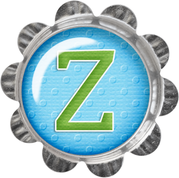 Blue Z Bottle Cap Design