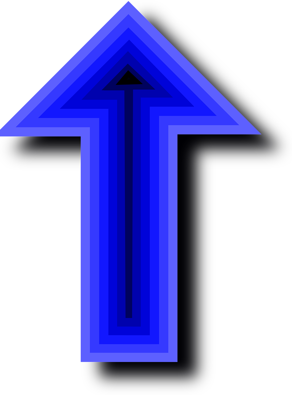 Blue3 D Arrow Graphic