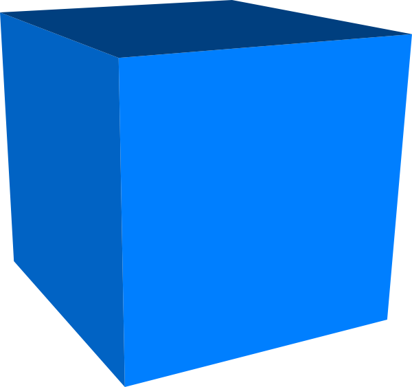 Blue3 D Cube Graphic