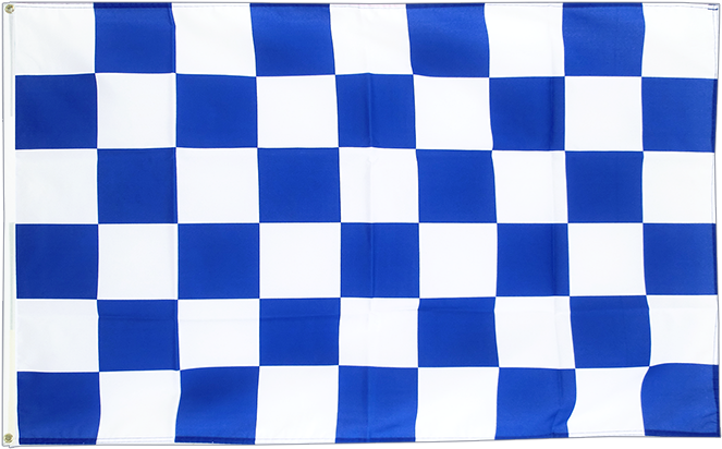 Blueand White Checkered Flag