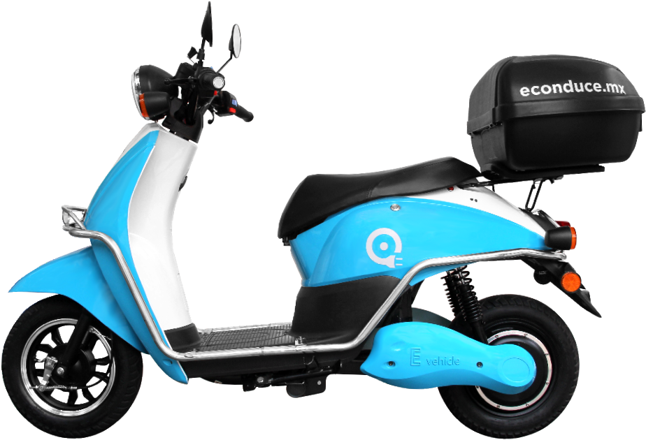 Blueand White Electric Scooter