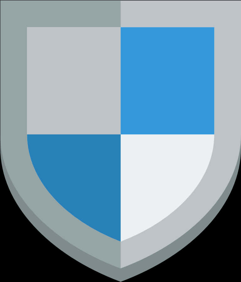 Blueand White Quartered Shield