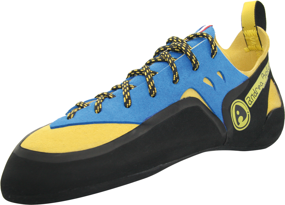 Blueand Yellow Climbing Shoe