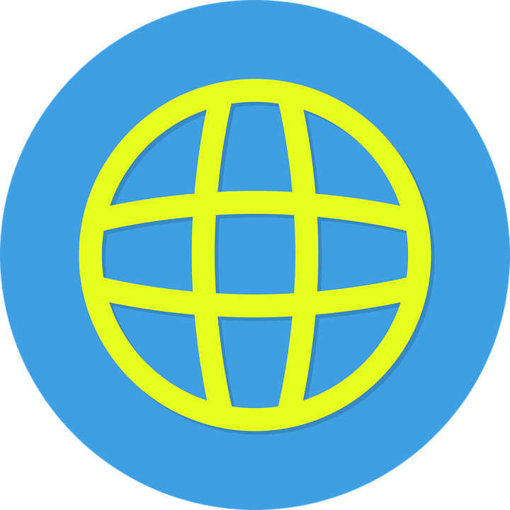 Blueand Yellow Internet Icon