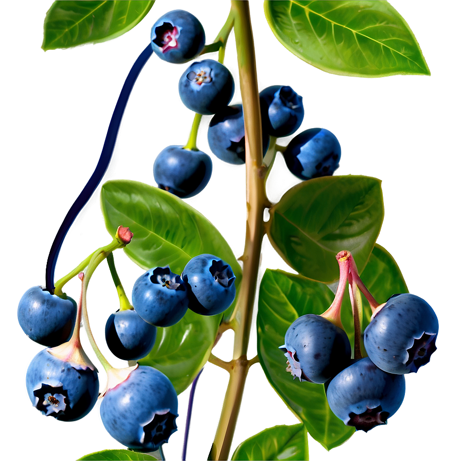 Blueberries On Vine Png Cwj41