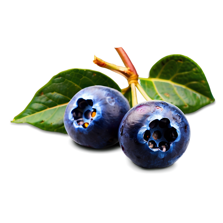 Blueberries With Flowers Png 05242024