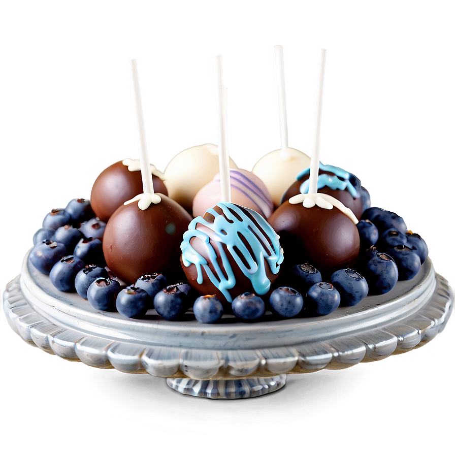 Blueberry Cake Pops Png Wwt74