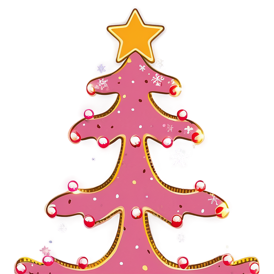 Blush Pink Christmas Tree Png 06122024