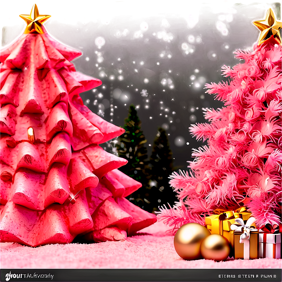 Blush Pink Christmas Tree Png Sdj