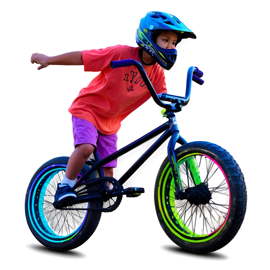 Bmx Bike Neon Glow Png Yao68