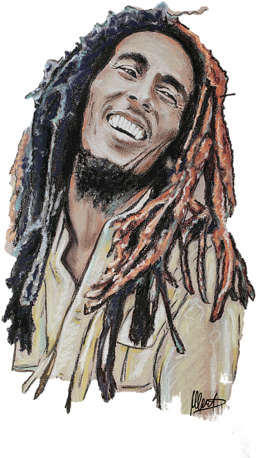 Bob Marley Laughing Artwork