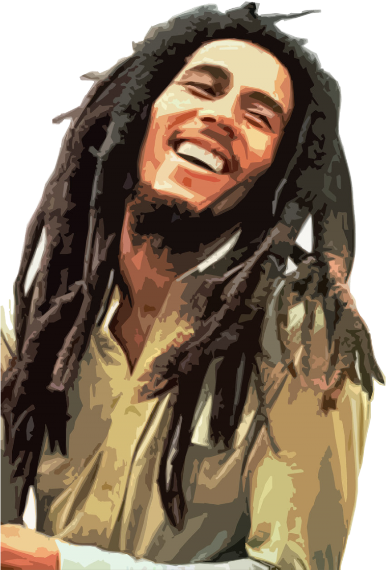 Bob Marley Smiling Portrait