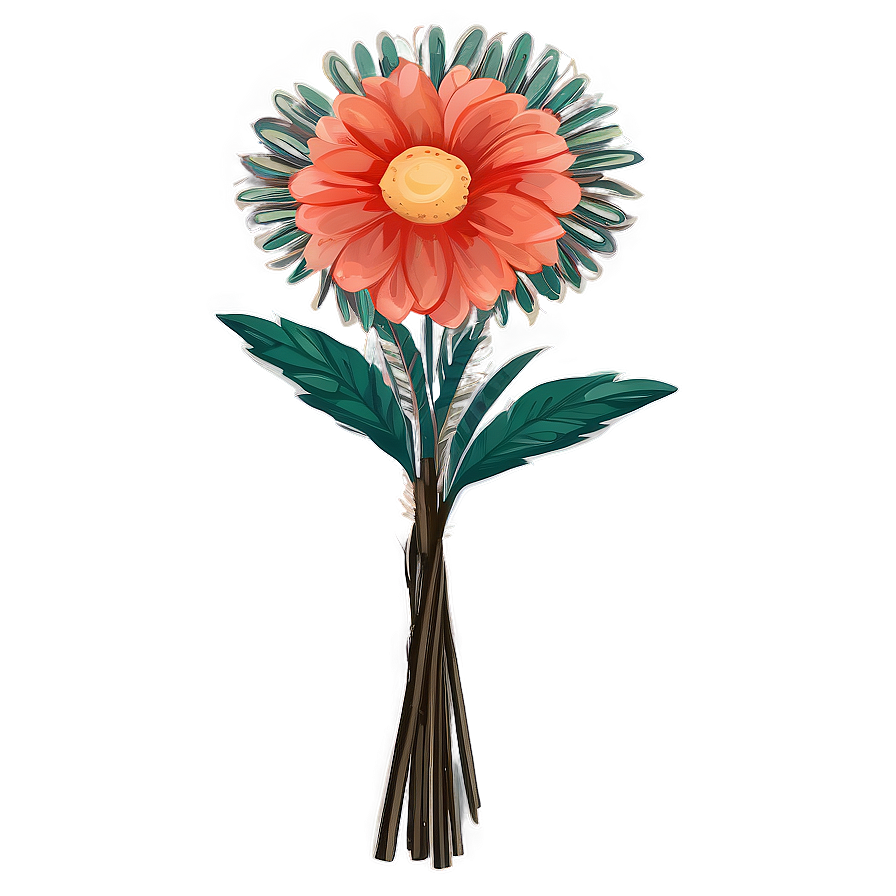 Boho Chic Flower Bouquet Png Nto