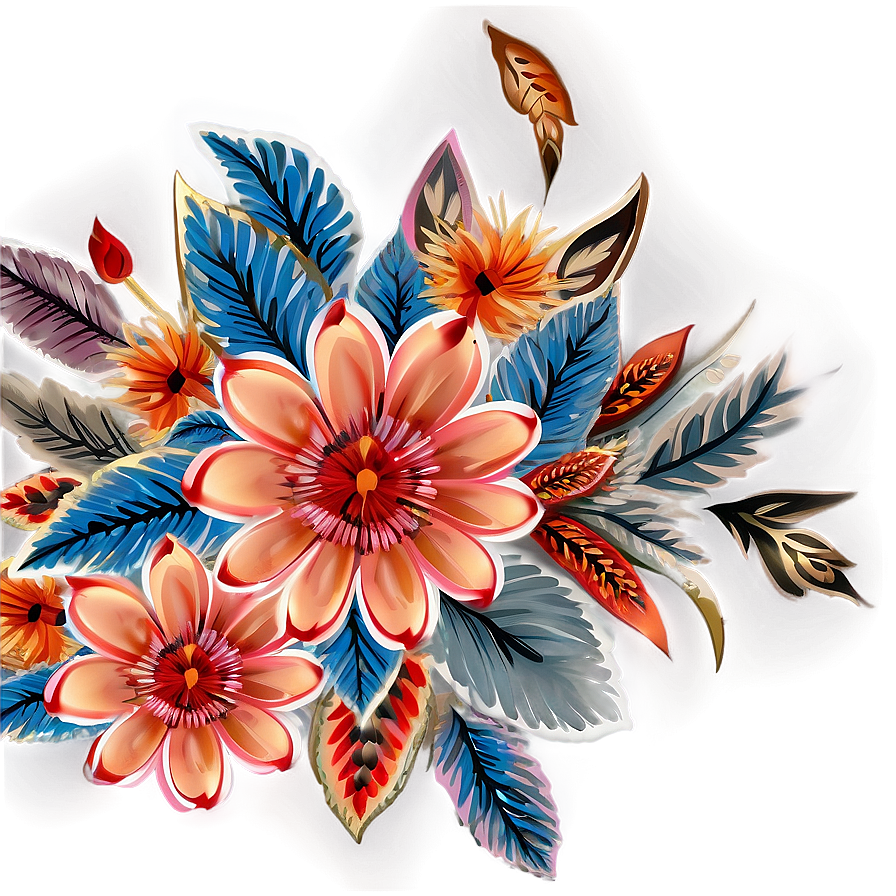 Boho Floral Pattern Png Oyh